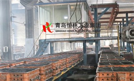 molding line with flask